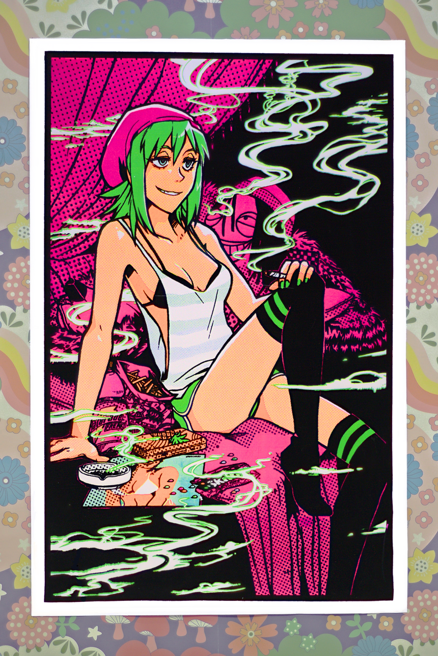 Chronically Online Fuzzy Blacklight Poster  ( 24" x 35")