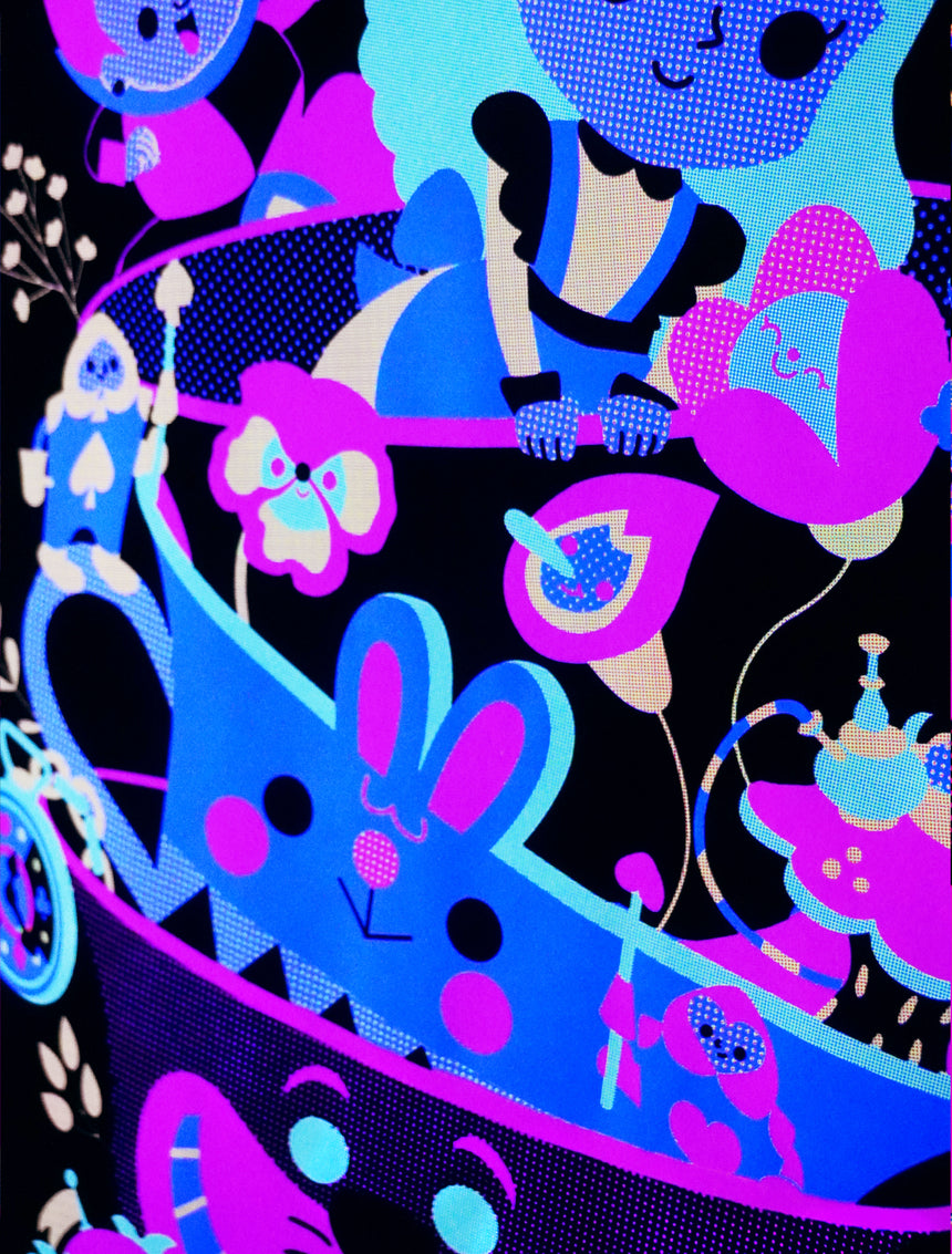 Alice in Wonderland Black light poster