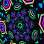 Kaleidoscope Mandala Black light poster