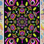 Kaleidoscope Mandala Black light poster