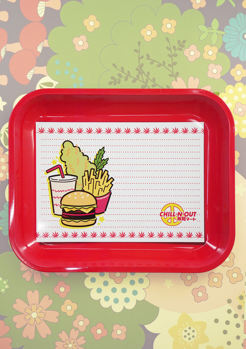 Fast Food Red Large Rolling Tray