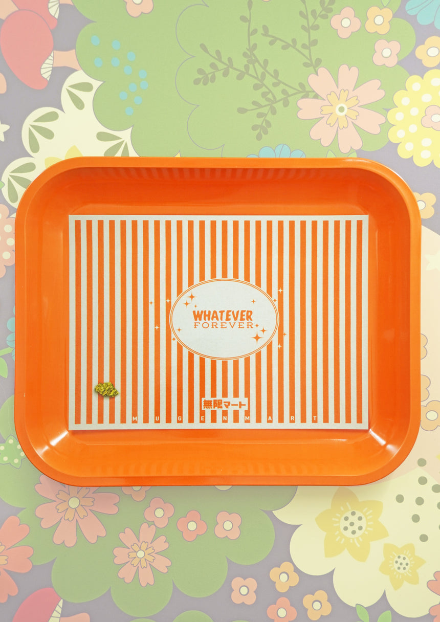 Decorative metal tray featuring blazing green design with japanese kanji, perfect for desks, vanities, or gifting