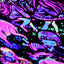 Flocked velvet blacklight poster featuring the 12 astrological zodiacs pixel artwork in UV-reactive neon colors